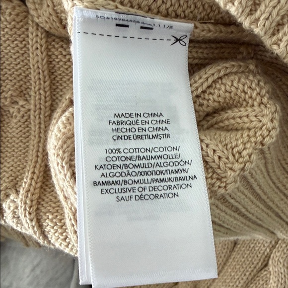 Polo by Ralph Lauren Women’s Beige Cable Knit Sweater - Picture 5 of 6